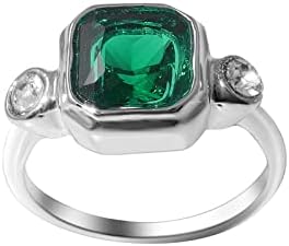 2023 אופנת טבעת אבן חדשה לנשים תכשיטים בהירים ירוקים טבעת עגולה עגולה טבעות תכשיטים