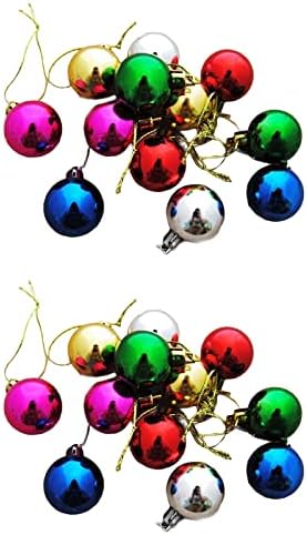 Honrane 12 PCS צבע חג המולד סצנת כדור סצנת סצנת גלוס חג המולד עץ עץ דלעת דלעת דיסקו כדור תליון מסיבת