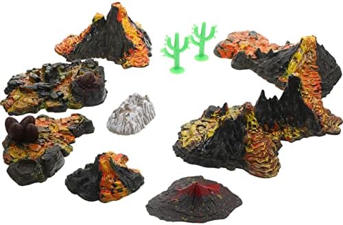 צעצועים לחיות צעצועים צעצועים שולחן אוכל עיצוב 10 יחידות הר הגעש הר געש קישוטי שולחן חול שולחן