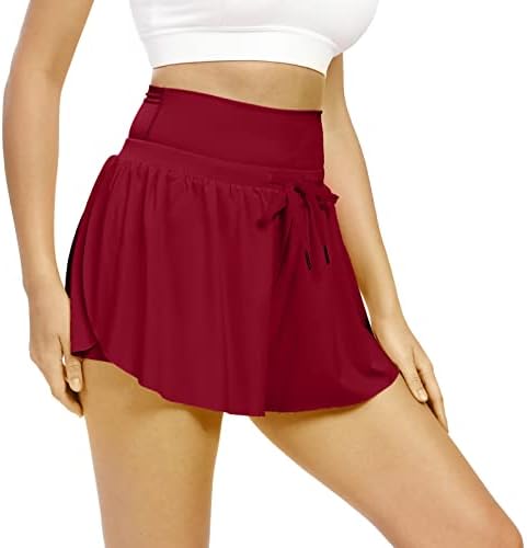 מכנסיים קצרים אתלטים זורמים לנשים אימון יוגה בחדר כושר ריצה בנות חמודות סקרט חצאית טרקלין נוחה בקיץ