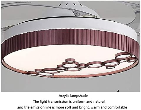 מאוורר תקרה של היגה עם אורות, מאוורר תקרה מודרני בגודל 42 אינץ 'שלט רחוק להבים נשלפים למסעדת חדר שינה בסלון, אור