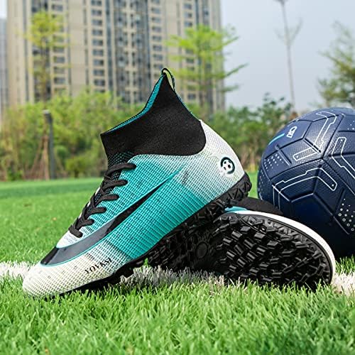 גברים של כדורגל מגפי דשא גבוהה למעלה כדורגל נעלי מקצועי חיצוני מקורה ספורט נעל