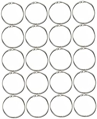טופיקו 50 יחידות טבעת מתכת לספר טבעת טבעת קלסר עלים רופפים טבעת קלסר עלים טבעות קלסר טבעות קוטר חיצוני
