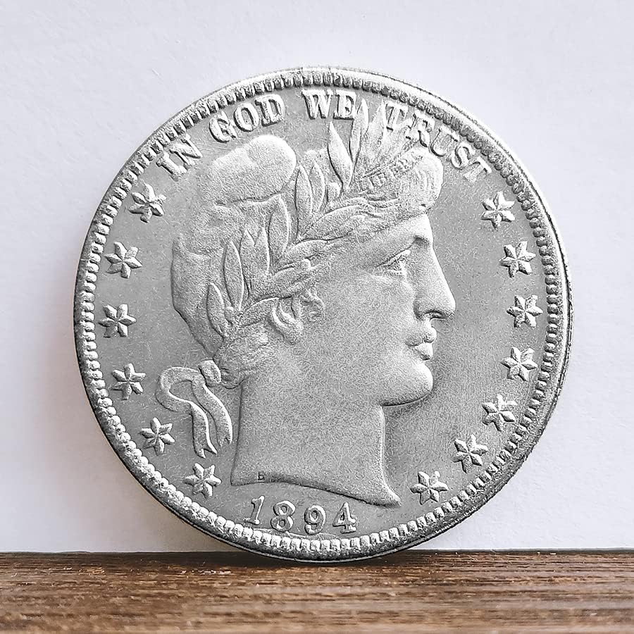 1893 ו- 1894 מטבעות ספר דו צדדיות 25 סנט מטבעות מטבעות זרות נחושת מטבעות עתיקות מצופות מכסף מטבעות