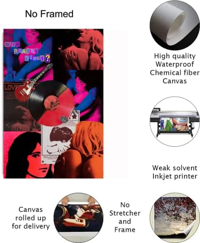 JBK TV Poster אלבום יצוא צרפתי מי שבאמת אכפת לו פוסטר בד 12x18 אינץ 'סגנון לא ממוסגר ציור דקורטיבי חדר שינה