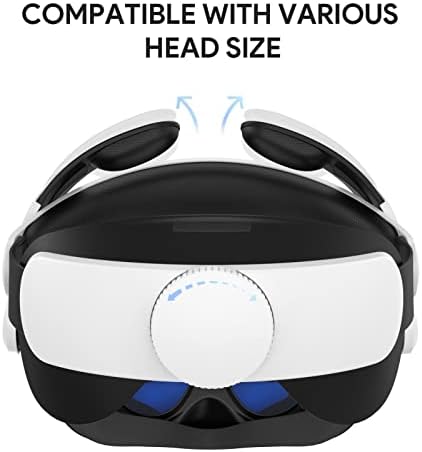 רצועת ראש עבור Oculus Quest 2, Gravity Balance רצועת מיוחד ארגונומית עם רפידות קצף רכות, ABS פרימיום וקשיחות וקשיחות