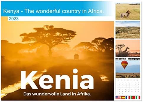 קניה - המדינה הנפלאה באפריקה. ), לוח השנה החודשי של קלוונדו 2023