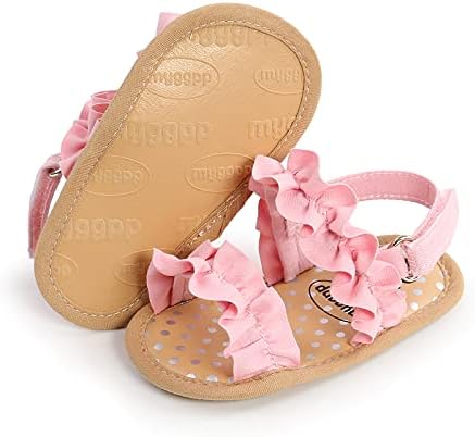 Avodova סנדלי תינוקות וסר ראש של קשר קשת, סנדלים שטוחים בוהן פתוחה נעלי חוף חיצוניות נעלי פעוטות יילודים