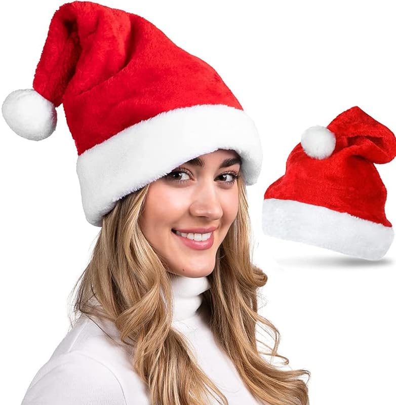 אוסבלה חג המולד כובע, סנטה כובע חג המולד כובע חג למבוגרים וילדים יוניסקס סנטה כובע עבור ספקי צד