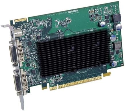 כרטיס ה- Matrox M9120 PCIE X16 כרטיס גרפי Dualhead מציע 512MB זיכרון ו- ADVA