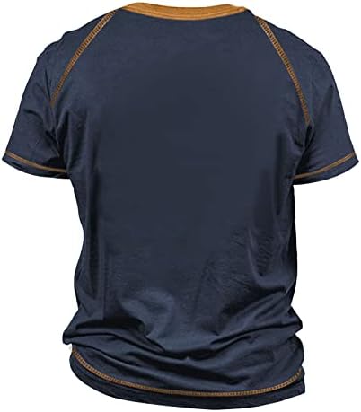 חולצות DOPOCQ 2023 לגברים שרוול קצר מזדמן שרוול הקצר של הנלי חולצות מכתבים