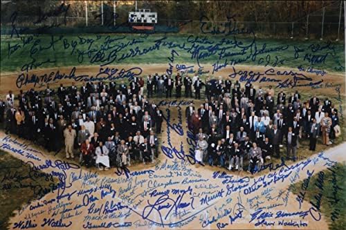 אגדות ליגת הכושי בתצלום 18x12 עם חתימות עם 90 חתימות! - תמונות MLB עם חתימה