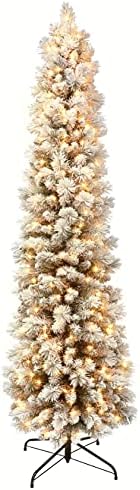 Puleo International 7.5 רגל טרום מואר מראש נוהר עץ חג המולד מלאכותי של FRASER עם 500 UL אורות ברורים ברשימה