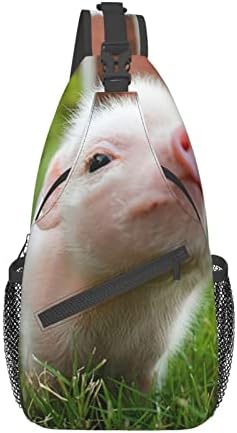 Ocelio Naughty Pig Baby Baby Leisure Deagonal, תרמיל קלע בכתפיים יחיד, מתאים לתיק חזה טיולים וטיולים