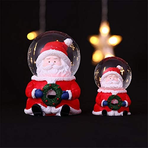 מתנות ZJDU גלובוס שלג לחג המולד, כדור זכוכית קריסטל זוהר, כדור זכוכית LED/כדור קריסטל של שלג, מתנה לשנה