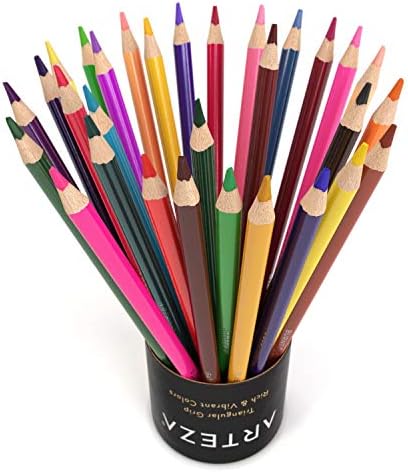 עפרונות בצבע ארטזה, 48 צבעים וספר צביעה למבוגרים של ארטזה, 6.4 x 6.4 אינץ ', 72 גיליונות, איורי דיוקן, ציוד לאמנות
