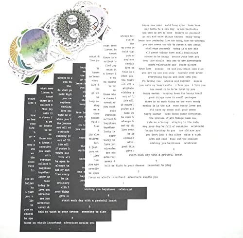 ציוד לריכוז, 8 גיליון （528 יחידות) מדבקות ציטוט של אלבום וינטג