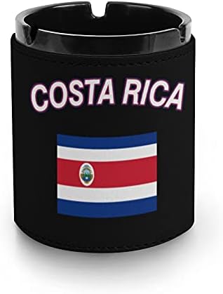 דגל המדינה של קוסטה ריקה מאפרת סיגריות פו מעור מגש אפר מחזיק עישון לקישוט שולחן עבודה של המשרד הביתי
