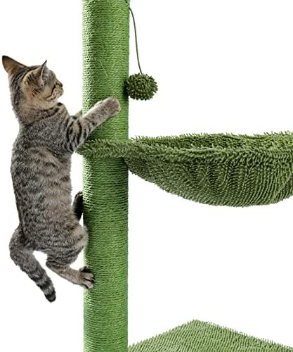 חתול עץ יציב מודרני חתול עץ מפנק מוטות עץ חתול עץ חתול צעצועי חתול מטפס חתולי חתול עץ קטן עבור מקורה פעילות מרגיע