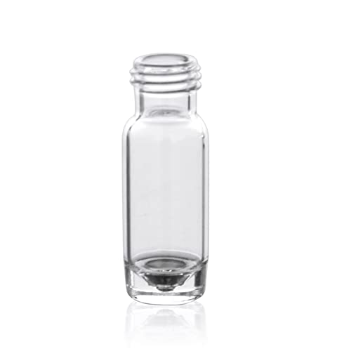 בקבוקוני התאוששות גבוהה, בקבוקון מדגם אוטומטי, בקבוקון זכוכית שקוף 1.5 מיליליטר, בקבוקון חוט קצר 9 ממ, 100