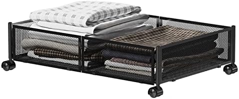 אחסון Kweetle מתחת למיטה עם גלגלים, 1 חבילה מתחת לאחסון מיטה מכולות עם עיצוב ידית, מתקפל מתחת למיטה