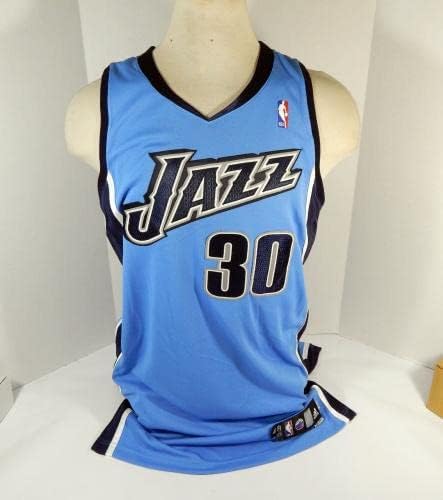 2009-10 יוטה ג'אז אלכסנדר ג'ונסון 30 משחק הונפק ג'רזי כחול בהיר 48 DP37409 - משחק NBA בשימוש