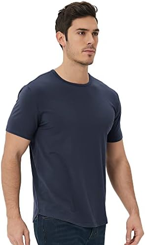 NetDraw's גברים אולטרה-רך במבוק עקומת חולצת טריקו קירור קל משקל קירור/שרוול קצר חולצה בסיסית מזדמנת