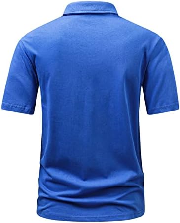חולצות פולו קיץ גברים צמרות שרוול קצר מזדמן צוואר צוואר רוכסן רופף התאמה 3D הדפסי גולף פולו חולצות