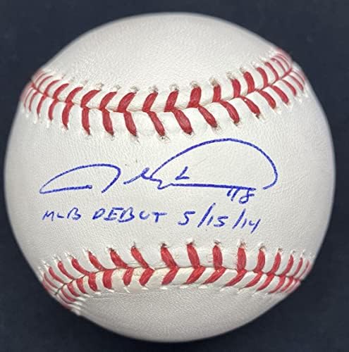 הופעת הבכורה של ג'ייקוב Degrom MLB 5/15/14 חתימת בייסבול MLB Holo Fanatic