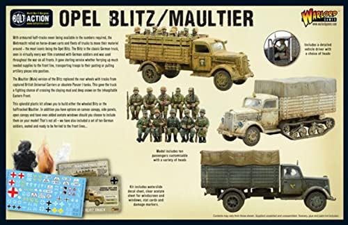 בורג פעולה אופל בליץ / מולטייה משאית 1:56 מלחמת העולם השנייה צבאי משחקי מלחמה פלסטיק דגם קיט