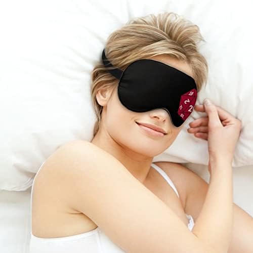 D20 קוביות מסכת כיסוי עיניים שינה כופית צל מכסה עיניים רצועה מתכווננת עם גרפיקה מצחיקה לנשים גברים בגודל אחד