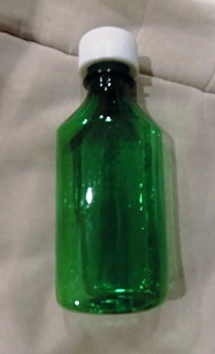 סגלגל סגלגל סגלגל סגלגל ללא BPA בקבוקי תרופות וכובעים ירוקים 4 אונקיה חבילה של 25 כיתה תרופות