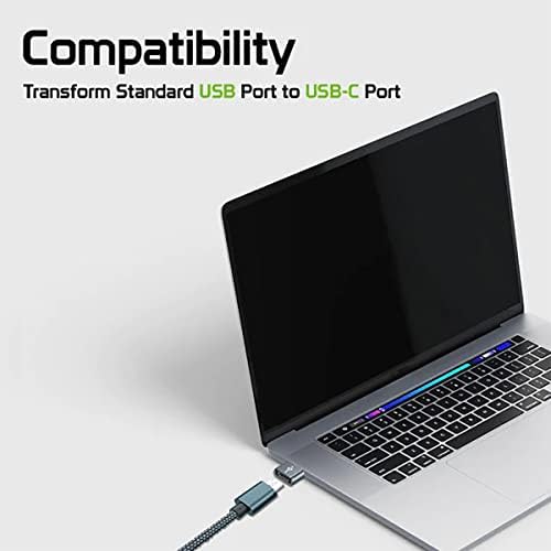 USB-C נקבה ל- USB מתאם מהיר זכר התואם ל- Oppo Reno5 Z 5G שלך למטען, סנכרון, מכשירי OTG כמו מקלדת, עכבר, מיקוד,