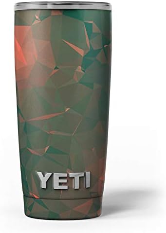 עיצוב Skinz Geken Geometric V10 - ערכת גלישת ויניל מדבקות עור תואמת לכוסות הכוס של Coolbler Cooler של Yeti Rambler