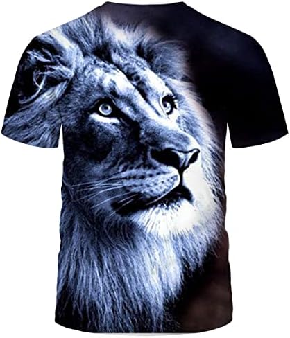 גברים של שתלטן 3 ד בעלי החיים האריה חולצה מזדמן קצר שרוול טי חולצה