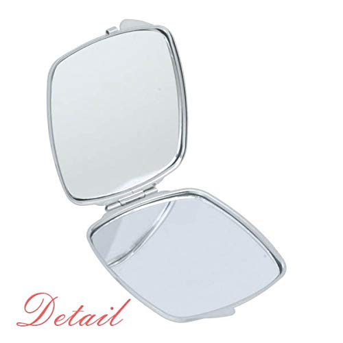מקלדת סמל 6 אמנות דקו מתנת אופנה מראה נייד קומפקטי כיס איפור כפול צדדי זכוכית