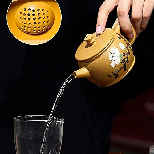 קומקום Tapot 170 מל חרס סגול קומקומי קומיקס גדול בקליבר גדול בצורת סיר תה תוצרת תה בעבודת יד דפוס פרחים קומקום