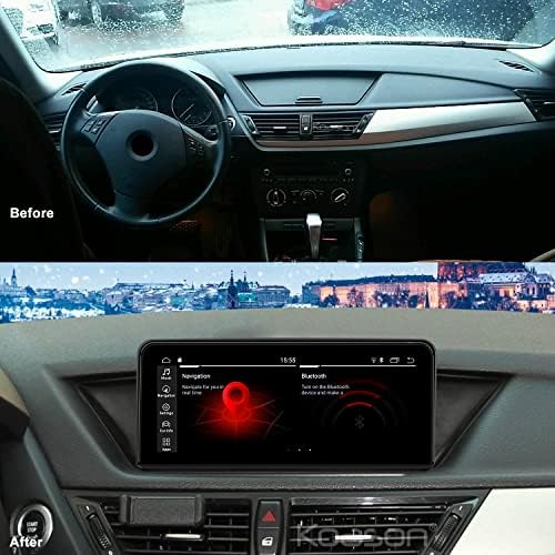 Koason Android10.25 צג תצוגת שדרוג מסך 4+64GB נגן מולטימדיה GPS GPS Carplay עבור BMW X1 E84 2009-2015