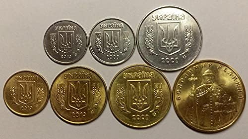 סט גדול של 7 מטבעות אוקראיניות