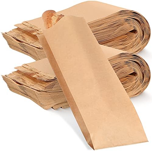 150 חתיכות שקית לחם נייר שקיות לחם תוצרת בית שקיות אחסון לחם נייר אריזות עוגיות לחם ארוכות חד פעמיות
