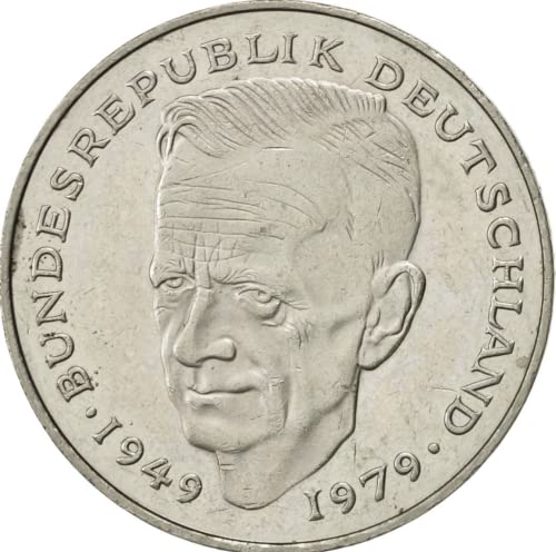 1979-1993 2 מטבע מארק גרמני, עם קורט שומאכר הוא פוליטיקאי סוציאליסטי גרמני אנטי-נאצי. 2 דויטשה