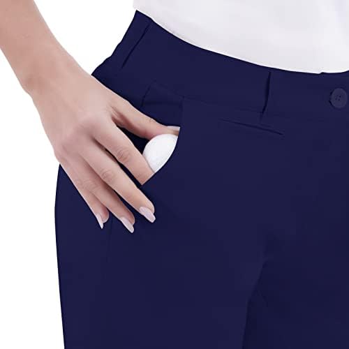 מאפיית מכנסי גולף לנשים קצרים נינוחים מתאימים למתיחה ברמודה קצרים אורך ברך טכנולוגי