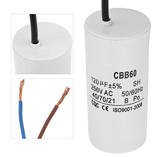 קבלים מפעילים מנוע, AC CBB60 קבלים 250V AC קבלים 120UF קבלים 50/60Hz קבל הקבל עם קבל עופרת תיל למזגן