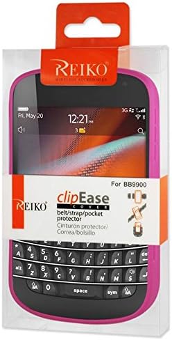 מארז פולימר של קליפ חגורה פרימיום של רייקו עבור Blackberry BB9900 - אריזה קמעונאית - ורוד חם