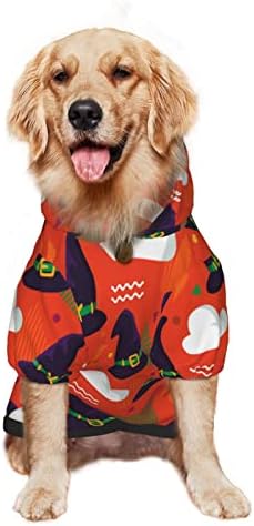 קפוצ'ון כלב גדול Kawaii-Halloween-With-H-Hat Sweater עם כובע עם מעיל תלבושת חתול רך x-large