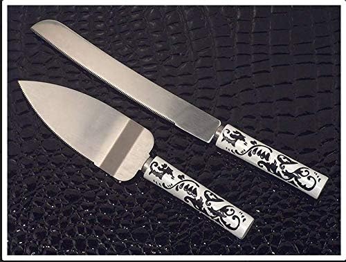 אוסף דמשק מסוגנן עוגת חתונה וסכין סכין - 1