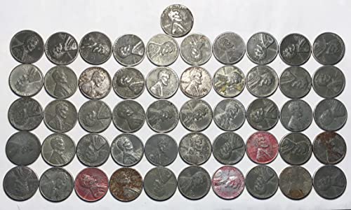 1943 S Lincoln Cent Cent Penny Roll Coins מופץ מוכר אגורה בסדר מאוד