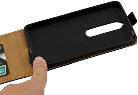 מארז טלפונים ניידים מעוצבים באופן מקצועי בסגנון עסקי סגנון אנכי הפוך עור TPU עם חריץ כרטיס עבור נוקיה 6.1/6