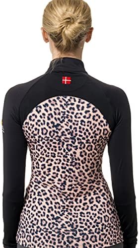 קסטל דנמרק נשים של ארוך שרוול קל קרוע שמש חולצות / רבעון רוכסן אתלטי חולצות / עדף 30 + הגנה