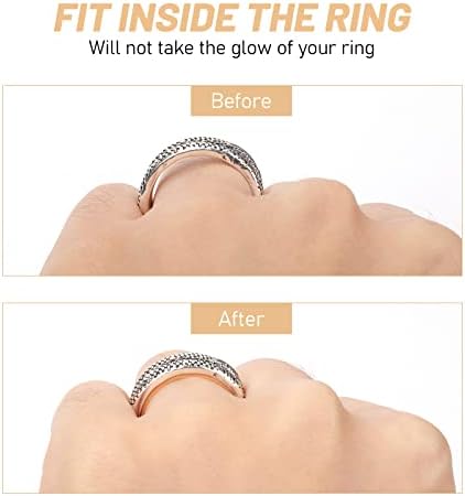 10 גיליונות / 190 יחידות בלתי נראה טבעת גודל שמאי טבעת מרווחי טבעת משמרות טבעת להתאים לנשים רופף טבעות